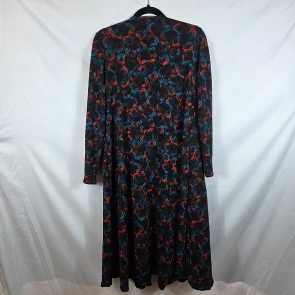 Lularoe Sarah Cardigan Women's Size Small Black, Turquoise Orange Geo Print NEW - Picture 10 of 14
